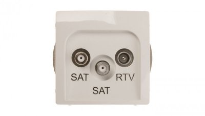 Simon Basic Gniazdo antenowe SAT/SAT/RTV końcowe białe BMZAR+SAT3.1-P2.01/11