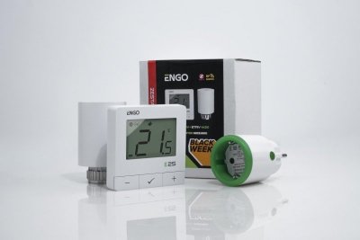 ENGO Controls Inteligentny zestaw ogrzewania Biały (E25-BATW + ETRV-M30 + EPlug WiFi)