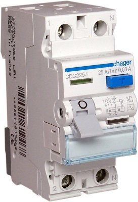 CDC225J 25A/ 30MA/AC WYŁĄCZNIK RÓŻNICOWY 25A 2P 2M 30MA AC 6KA /