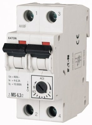 Z-MS- 6.3/2 WYŁĄCZNIK SILNIKOWY 6.3A 230V AC 10KA