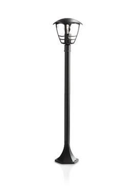 CREEK CZARNY OPRAWA OGRODOWA LATARNIA 1X E27/ 60W IP44 ALUMINIUM/ TWORZYWO