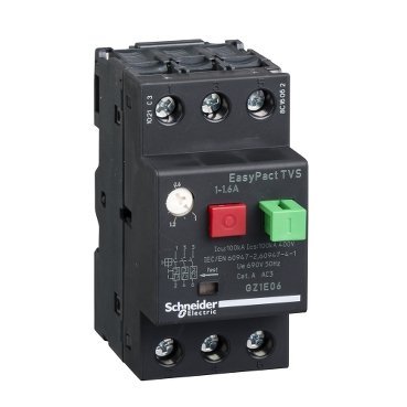 Schneider Electric Wyłącznik silnikowy GZ1E napęd przyciskowy I=1-1,6A zaciski skrzynkowe, GZ1E06