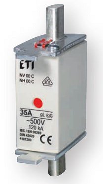 WT-00C NH000 16A GG 500V WKŁADKA TOPIKOWA ZWŁOCZNA BM