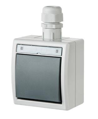 AQUANT 2K SZARY ŁĄCZNIK NT UNIWERSALNY IP65 ZACISKI ŚRUBOWE 10AX 250V