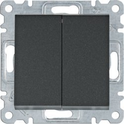 LUMINA SOUL/ INTENSE/ PASSION MODUŁ CZARNY ŁĄCZNIK UNIWERSALNY 2X ZACISKI ŚRUBOWE 10AX 250V