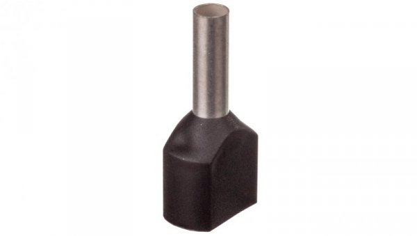 Końcówka tulejkowa izolowana TID 2x1,5mm2/8mm czarna cynowana TID2x1,5L8 /100szt./