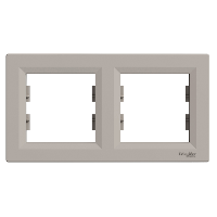 Schneider Electric Asfora, ramka 2-krotna, pozioma, brąz, EPH5800269