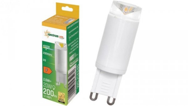 Żarówka ceramiczna LED G9 230V 2,5W 200lm neutralna