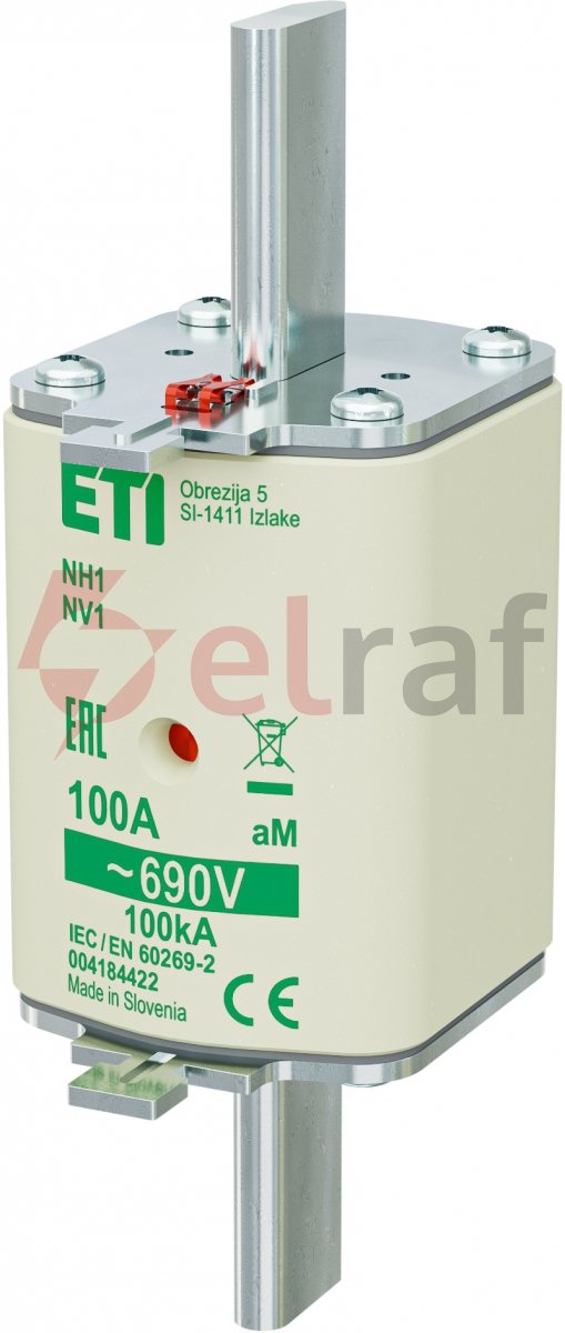 Wkładka bezpiecznikowa KOMBI NH1 100A aM 690V WT-1 004184422