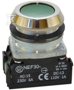 NEF30-KXY-ZIELONY PRZYCISK