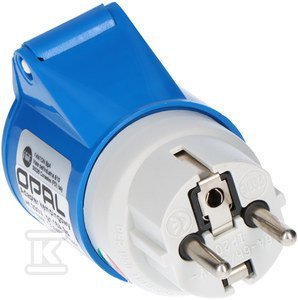 ADAPTER KAMPER WTYK 230V+1XGN.16/3 OPAL