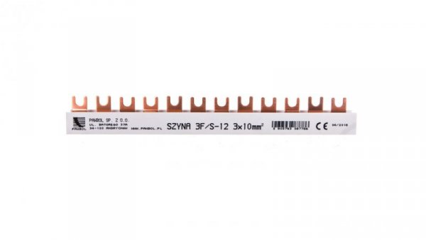Szyna łączeniowa 3P 63A 10mm2 widełkowa (12mod.) S-12 E.4302