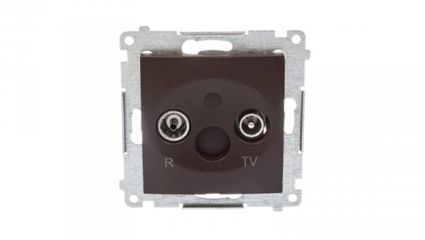 Simon 54 Gniazdo antenowe R/TV zakończeniowe brąz mat DAZ.01/46