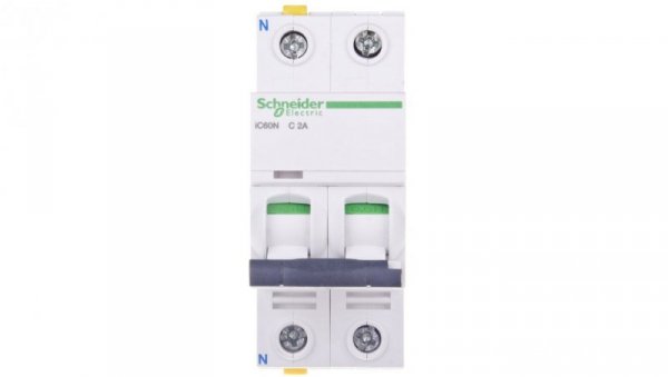 Wyłącznik nadprądowy 1P+N C 2A 6kA AC iC60N-C2-1N A9F04602