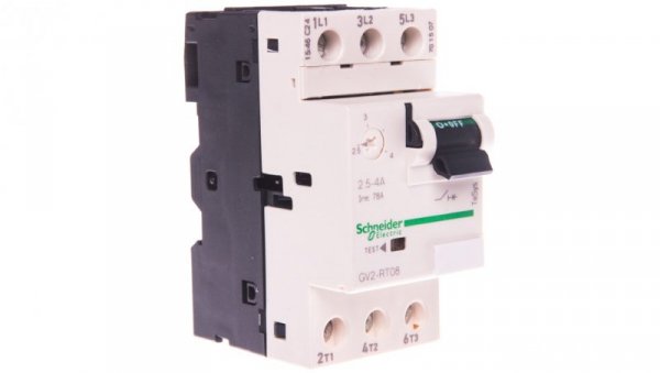 TeSys Deca Wyłącznik silnikowy 3P 1,6kW 2,5-4A GV2RT08