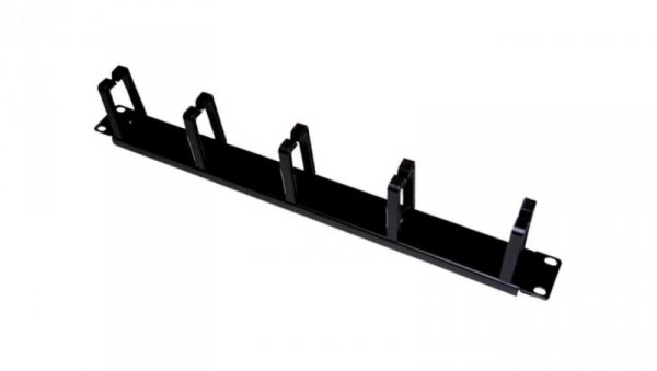 Organizator kabli 1U 19 5 plastikowych uchwytów, czarny ALANTEC PK009
