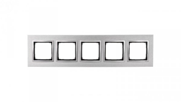 Simon 54 Nature Ramka pięciokrotna metal INOX KLASYCZNY DRN5/77