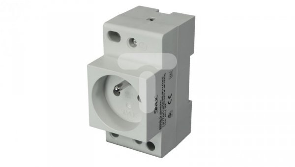 Gniazdo serwisowe 2P+PE 16A 230V na szynę montażową MRD50-16 89066006