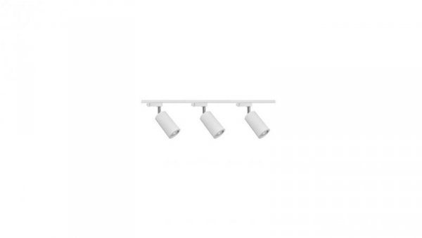 Zestaw 3x lampa Parma Track 1F biała z żarówką led gu10 PHILIPS 5W ciepła biała + szynoprzewód 1m kolor biały