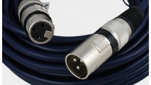 Profesjonalny kabel mikrofonowy studyjny/estradowy gniazdo XLR 3P Canon / wtyk XLR 3P Canon MK06 /1,5m/