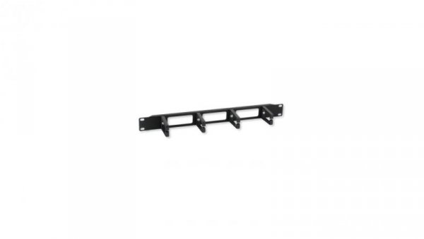 Organizer kabli 1U do szaf rack 19, 4x67mm, czarny