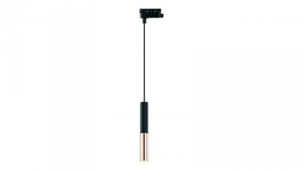 Lampa LEYA LED 3W Rose Gold / Black wisząca zwis oprawa SLIM fi25 na szynę szynoprzewod 3-fazowy luxsystem-3f