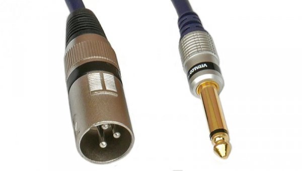 Kabel przyłącze wtyk XLR / wtyk Jack 6,3 mono MK34 1m