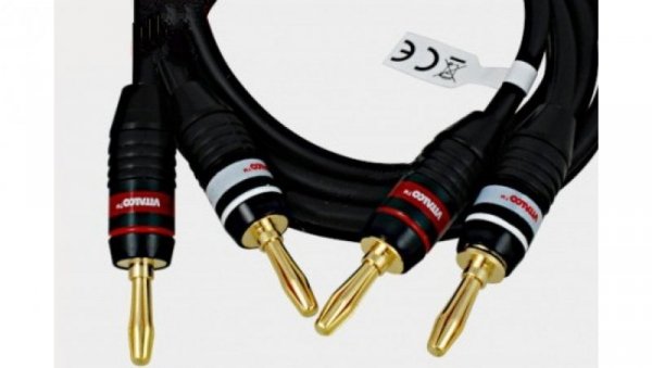 Kabel głośnikowy / pomiarowy 2xwtyk banan/2xwtyk banan LAK10 2,5m