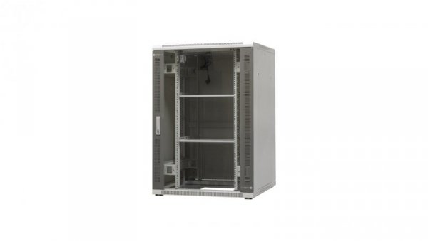 szafa ramowa stojąca EmiterNet Top, 24U, wym. 800X800x1180 (szer. x gł. x wys. mm), drzwi blacha/szkło w komplecie panel 2 wenty