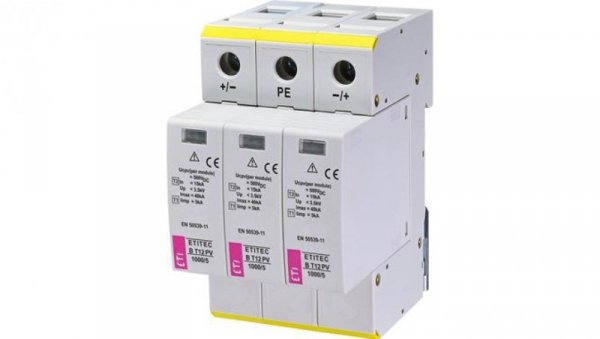 ETITEC EM Ogranicznik przepięć do systemów PV T1 T2 (B i C) 1100/6,25 Y