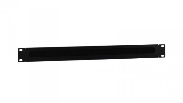 Panel szczotkowy 19 czarny RAL 9005 1U FU/P-019B-1U