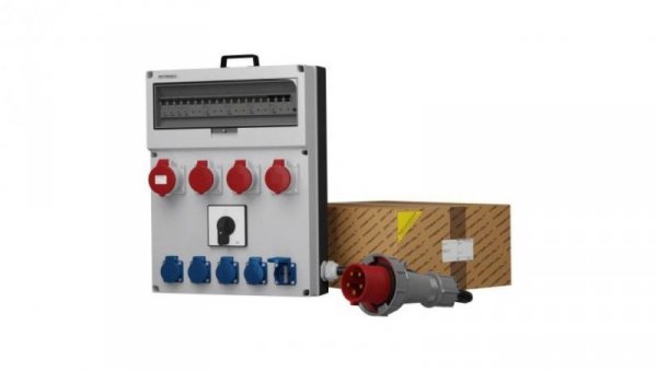 Rozdzielnica budowlana z kablem GR-S/FI SKH 32A 3x16A 5x230V Schuko Mennekes Doktorvolt 0632