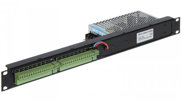 Wysokiej jakości 16-kanałowy profesjonalny zasilacz impulsowy z regulacją, 12V 12,5A 150W, Rack 19” 1U, ZR12-150/LZ-12C
