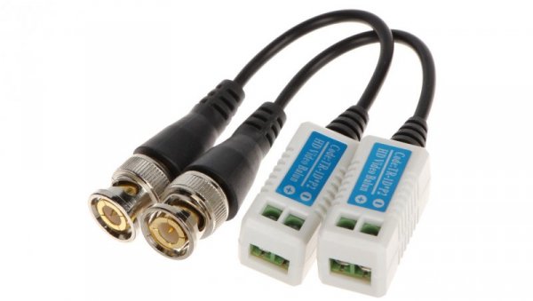 Transformator do przesyłania sygnału wideo po skrętce AHD, HD-CVI, HD-TVI, CVBS, 4K UHD TR-1D*P2