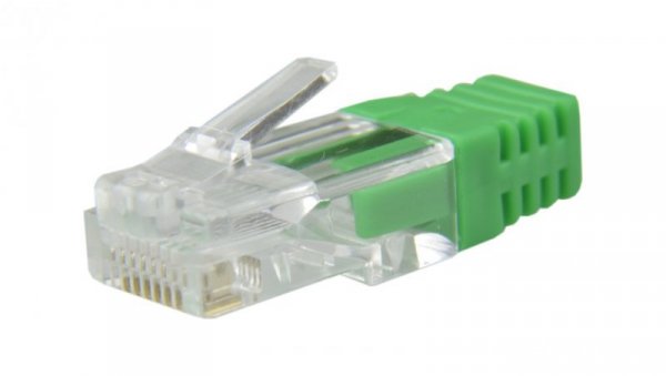 Osłonka wewnętrzna wtyku RJ45 zielona WORECZEK 100szt. Alantec
