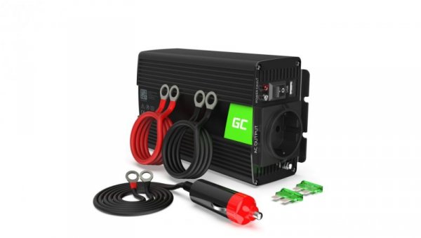 Samochodowa przetwornica napięcia Green Cell 24V do 230V, 500W/1000W
