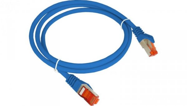 Patch-cord S/FTP kat.6A LSOH 0.5m niebieski KKS6ANIE0.5