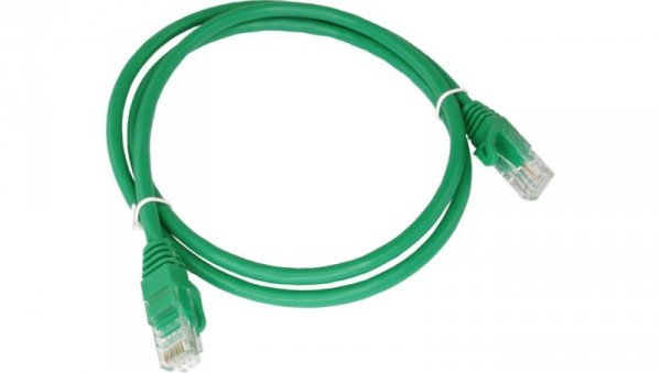Patch-cord U/UTP kat.6 PVC 0.5m zielony KKU6ZIE0.5