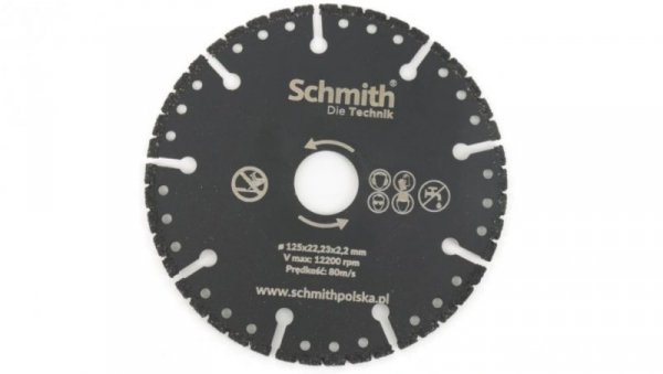 Tarcza diamentowa do cięcia uniwersalna 125mm Schmith