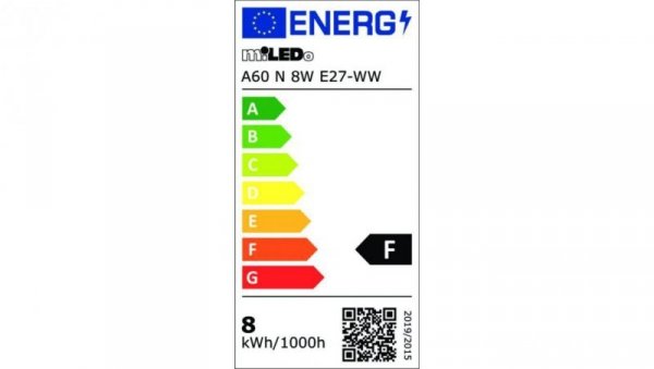 Żarówka LED E27 8W A60 N 8W E27-WW 810lm 3000K barwa ciepła 31202