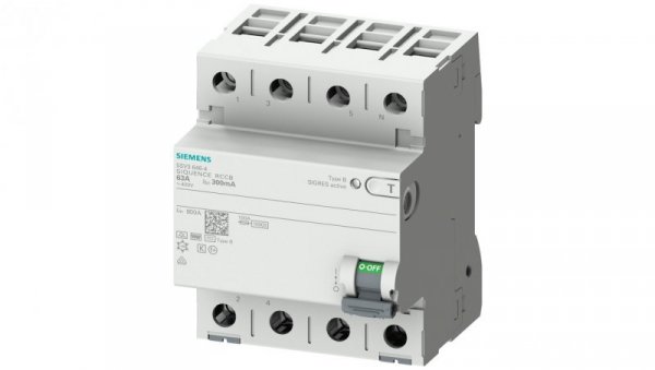 Wyłącznik różnicowoprądowy 4P 80A 0,03A Typ B super resistant 30mA 400V SENTRON 5SV3347-4