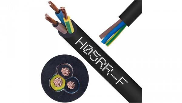 Przewód w gumie H05RR-F / OW 3x2,5 300/500V Elektrokabel /100m/