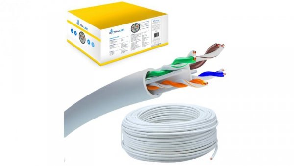 Kabel sieciowy skrętka 305M Extralink CAT6 UTP (U/UTP) V2 Wewnętrzny