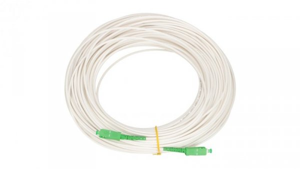 Patchcord LSZH, Jednomodowy, Simplex, G.657A1, 3mm, 30m, biały Extralink SC/APC-SC/APC