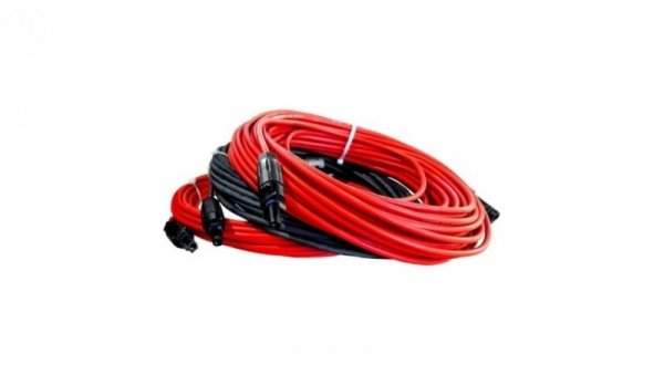 Przedłużacz solarny kabel 4mm2 z wtykami MC4 czarny/czerwony 1 - 50m, Kolor: Czerwony, Długość: 1m