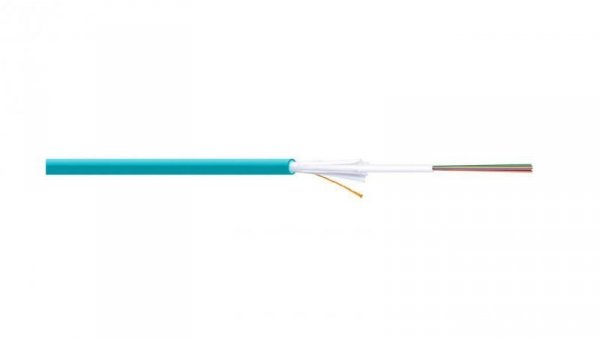 Kabel światłowodowy uniwersalny 12 włókien MM 50/125 OM3 1500N LS0H Dca turkusowy A/I-DQ(ZN)BH DK-35121-U/3-TQ /bębnowy/