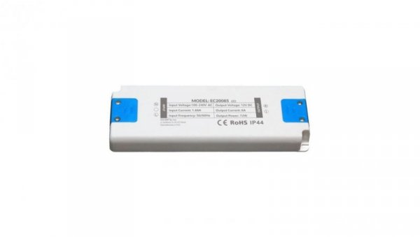 Zasilacz meblowy do taśm LED IP44 12V 72W