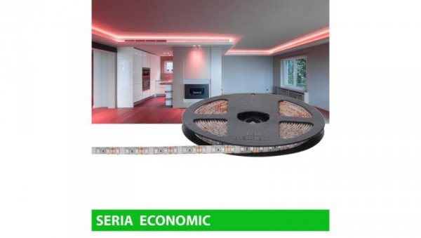 Taśma Economic IP63 12V 120led czerwona SMD2835 (5) wyc.