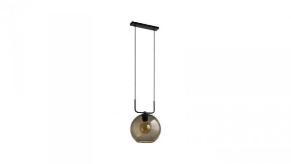 Nowodvorski lampa wisząca MONACO E27 x 1 Szkło Przewód w oplocie Czarny ~220-230 V MAX: 1x60W