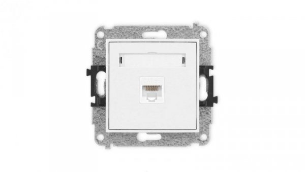 ICON Mechanizm gniazda komputerowego pojedynczego 1xRJ45, kat. 5e, 8-stykowy biały IGK-1